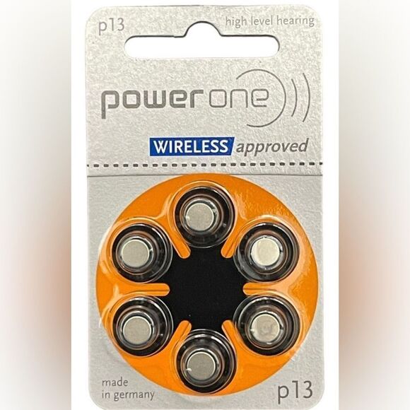 Power One P13 Wireless High Level Hearing Aid Batteries 1.45 V Box of 60 - Picture 2 of 3